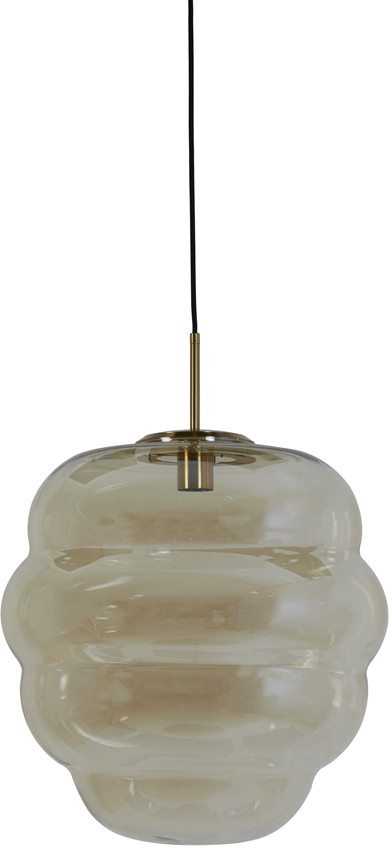 Hanglamp Misty - Glas Amber+goud Light & Living Hanglamp 2961383