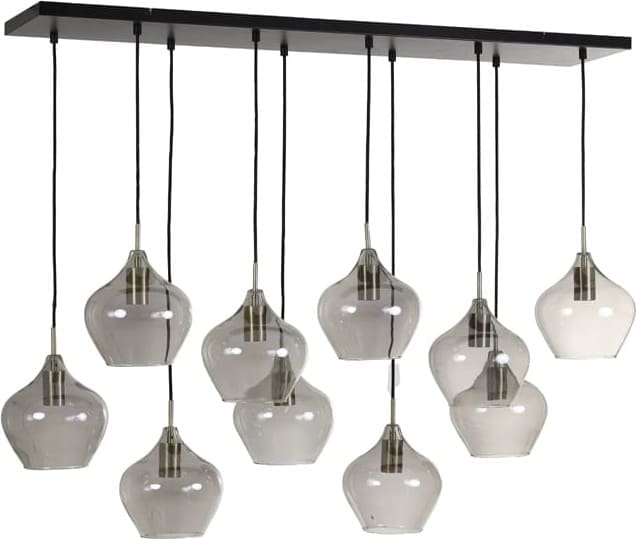 Hanglamp Rakel - Antiek Brons+smoke Light & Living Hanglamp 2937727