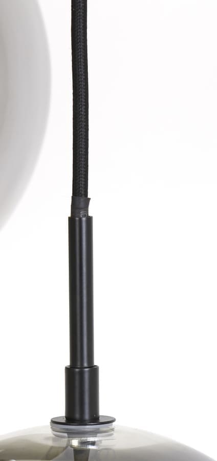 Hanglamp Subar - Mat Zwart+smoke Glas Light & Living Hanglamp 2957865