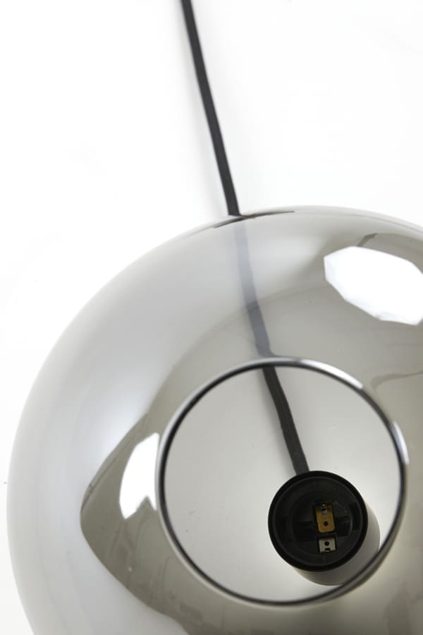 Hanglamp Subar - Mat Zwart+smoke Glas Light & Living Hanglamp 2957865
