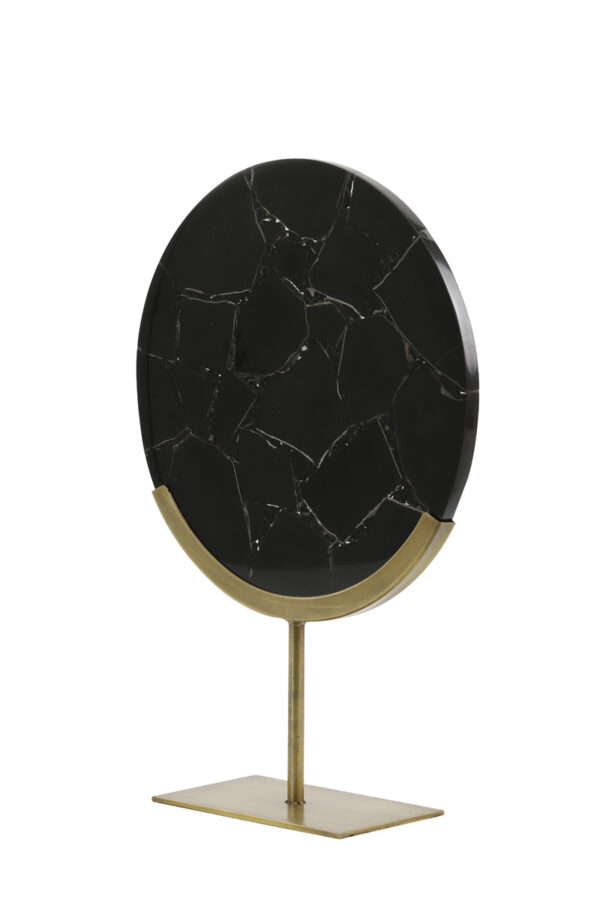 Ornament Gouya - Zwart Agaat+antiek Brons Light & Living Beeld 7417338