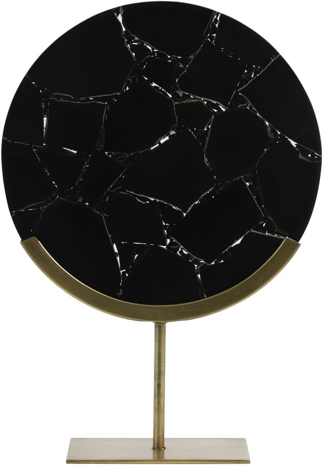 Ornament Gouya - Zwart Agaat+antiek Brons Light & Living Beeld 7417338