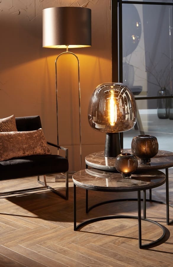 Salontafel Alfio - Bruin Mrmr+zwart Light & Living Salontafel 6768661