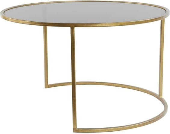 Salontafel Duarte - Glas Smoke-goud Light & Living Salontafel 6725065