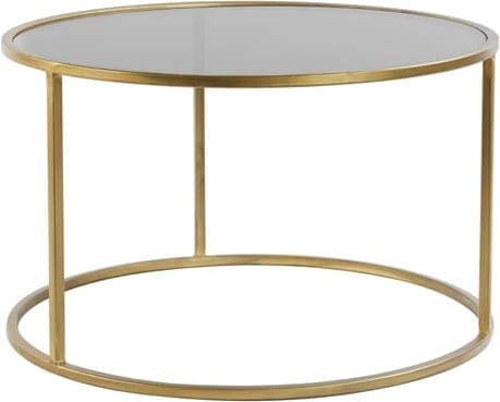 Salontafel Duarte - Glas Smoke-goud Light & Living Salontafel 6725065