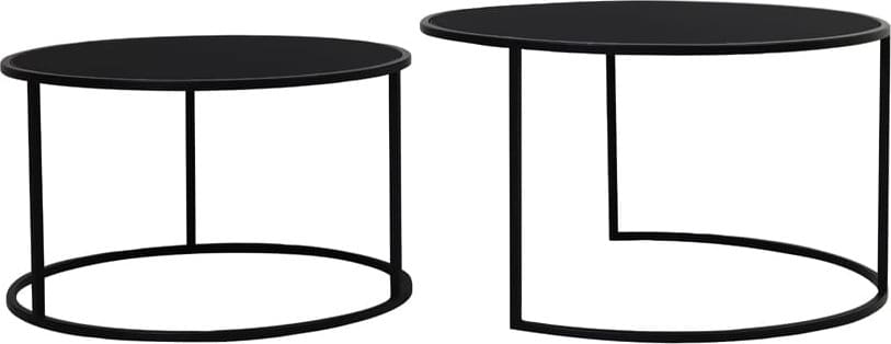 Salontafel Duarte - Glas Zwart-mat Zwart Light & Living Salontafel 6725012