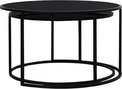 Salontafel Duarte - Glas Zwart-mat Zwart Light & Living Salontafel 6725012