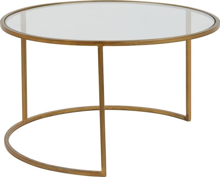 Salontafel Duarte - Glas-goud Light & Living Salontafel 6725085