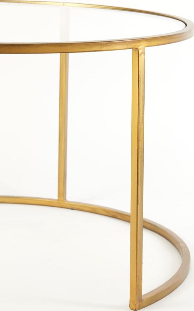Salontafel Duarte - Glas-goud Light & Living Salontafel 6725085