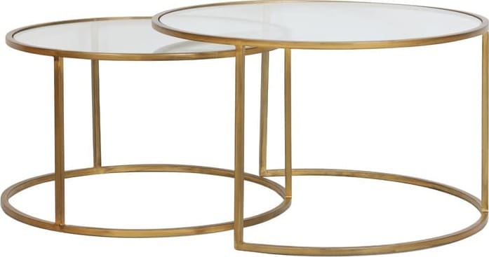 Salontafel Duarte - Glas-goud Light & Living Salontafel 6725085