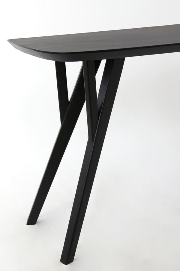 Side Quenza - Acacia Hout Mat Zwart Light & Living Wandtafel 6772712