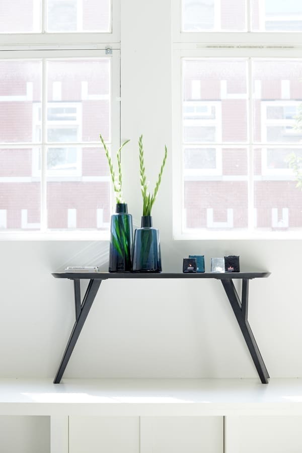 Side Quenza - Acacia Hout Mat Zwart Light & Living Wandtafel 6772712