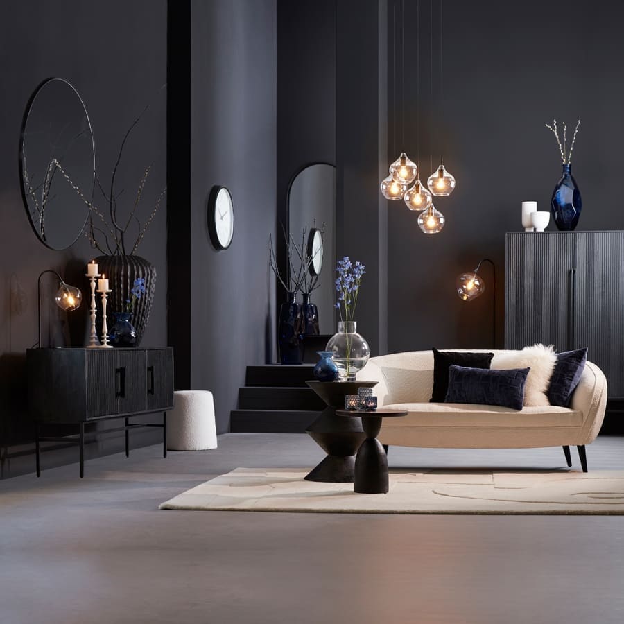 Spiegel Feres - Mat Zwart Light & Living Spiegel 7314112