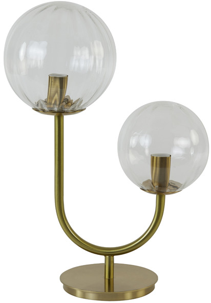 Tafellamp Magdala - Glas Helder+goud Light & Living Tafellamp 1872163
