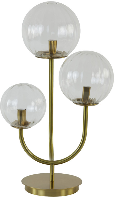 Tafellamp Magdala - Glas Helder+goud Light & Living Tafellamp 1872263