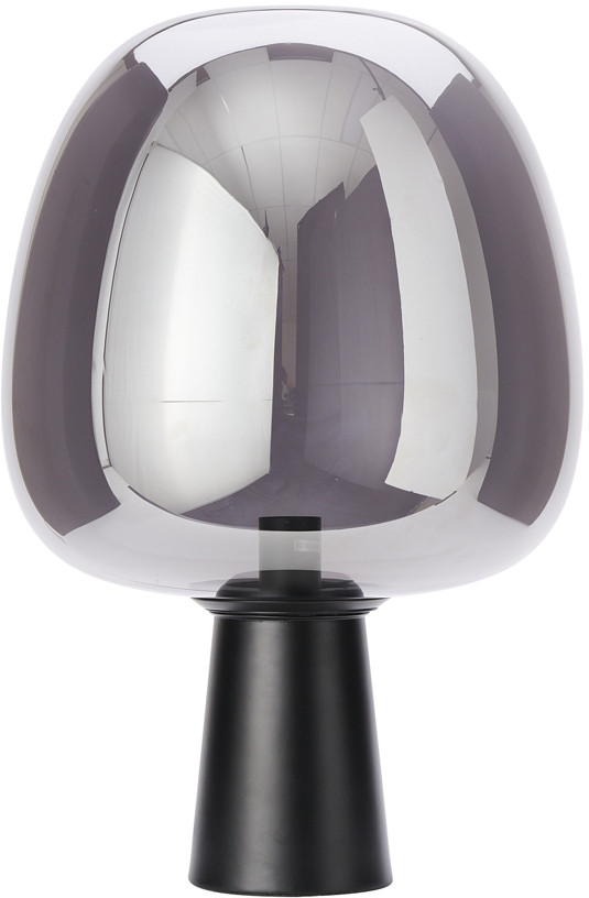 Tafellamp Maysony - Smoke Glas+mat Zwart Light & Living Tafellamp 1865112