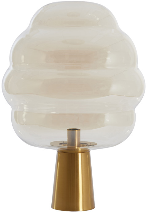 Tafellamp Misty - Glas Amber+goud Light & Living Tafellamp 1879583