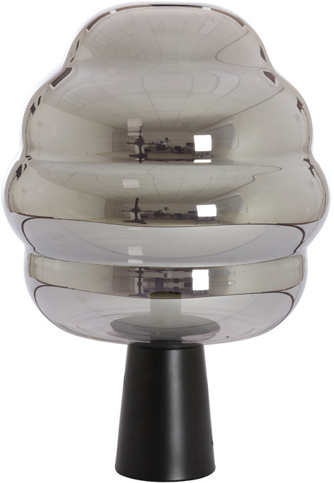 Tafellamp Misty - Smoke Glas+mat Zwart Light & Living Tafellamp 1879512