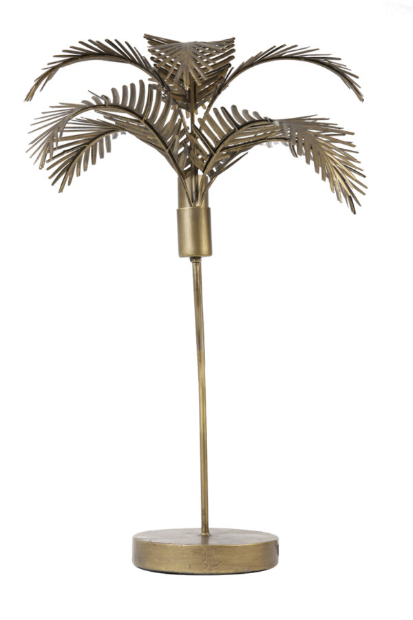 Tafellamp Palm - Antiek Brons Light & Living Tafellamp 1854123