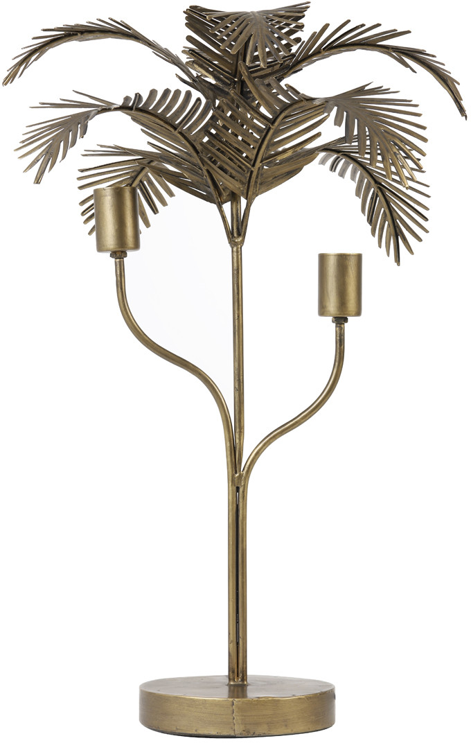Tafellamp Palm - Antiek Brons Light & Living Tafellamp 1854123