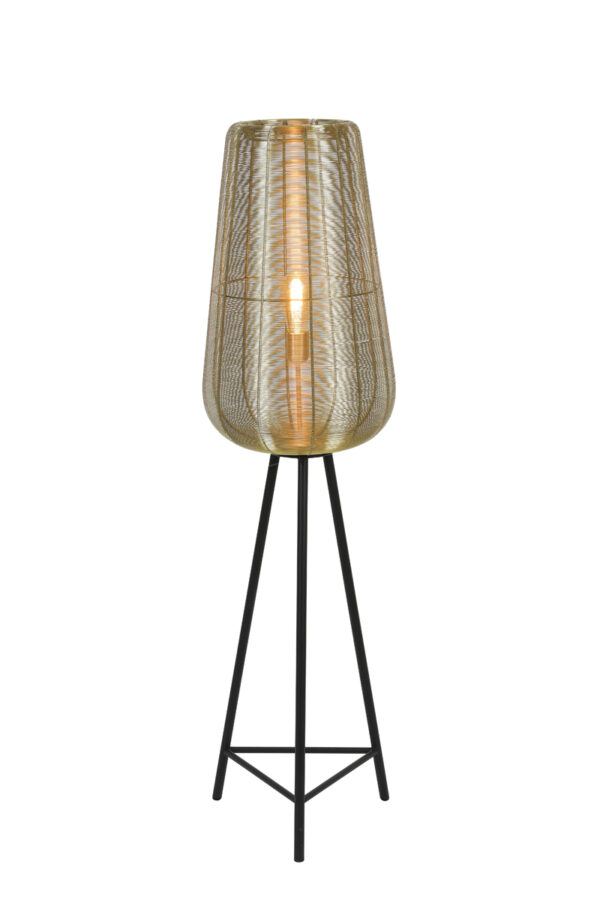 Vloerlamp Adeta - Goud+mat Zwart Light & Living Vloerlamp 8257785