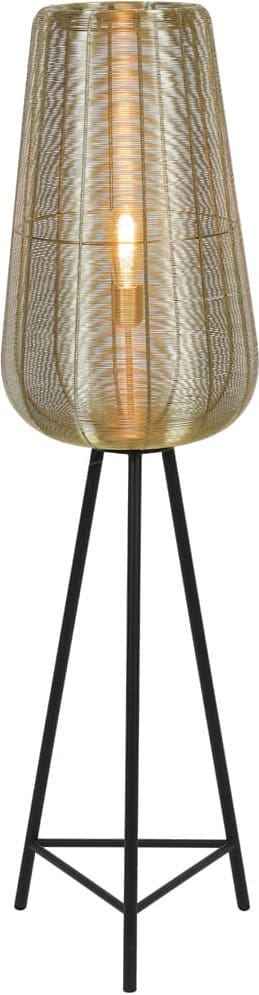 Vloerlamp Adeta - Goud+mat Zwart Light & Living Vloerlamp 8257785