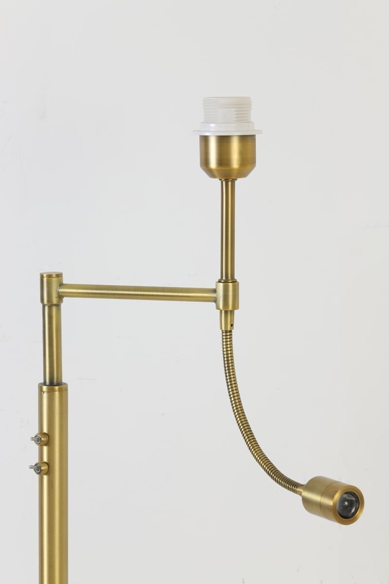 Vloerlamp Calgary - Antiek Brons Met LED Light & Living Vloerlamp 1714518