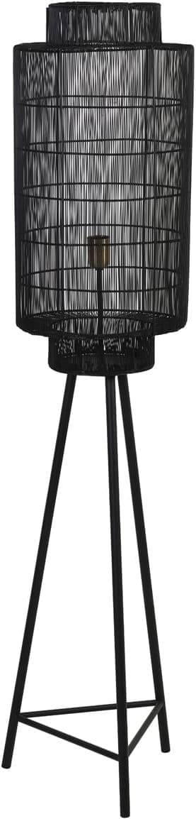 Vloerlamp Gruaro - Mat Zwart-antiek Brons Light & Living Vloerlamp 8208812