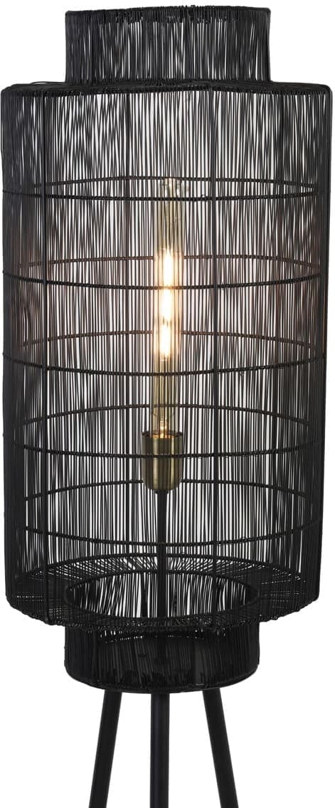 Vloerlamp Gruaro - Mat Zwart-antiek Brons Light & Living Vloerlamp 8208812