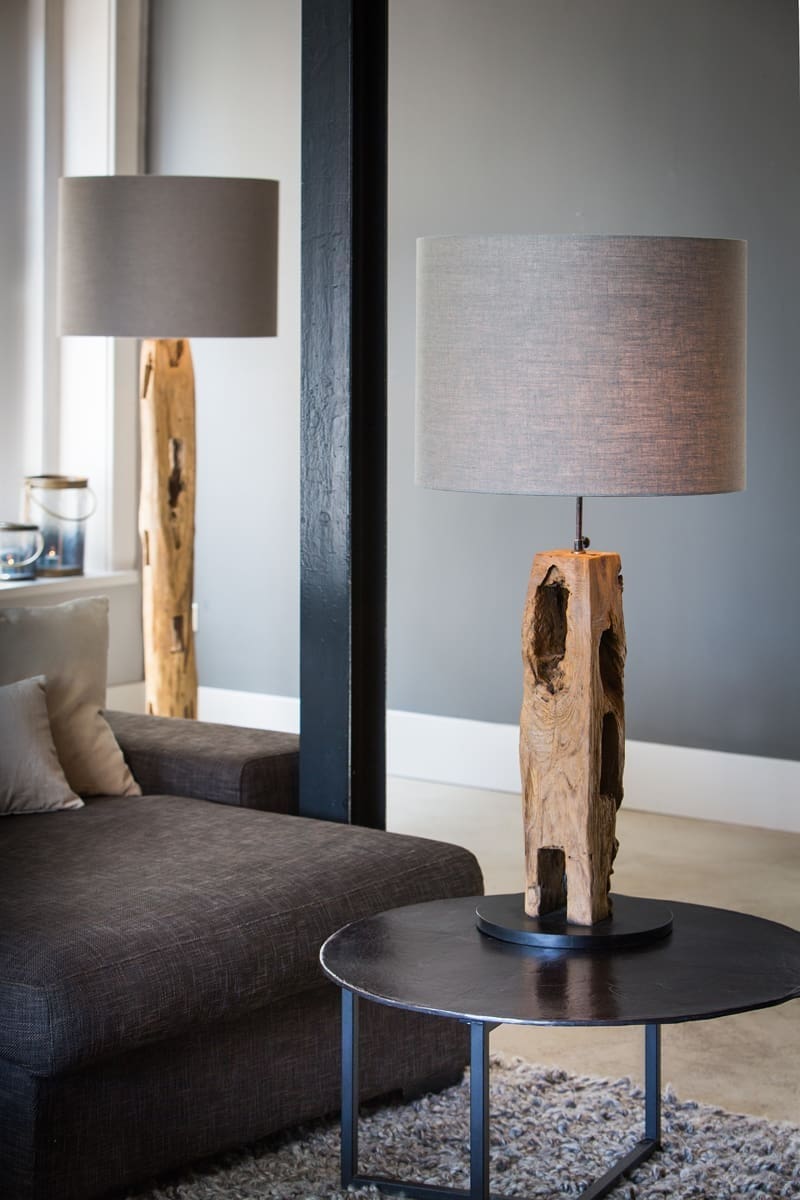 Vloerlamp Karlovo - Hout Light & Living Vloerlamp 8204684