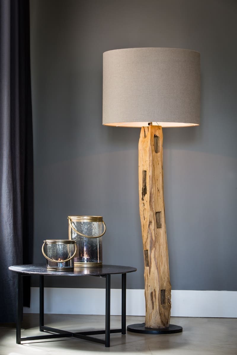 Vloerlamp Karlovo - Hout Light & Living Vloerlamp 8204684