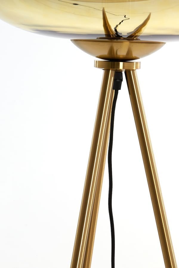 Vloerlamp Mayson - Glas Goud-helder+goud Light & Living Vloerlamp 1868685