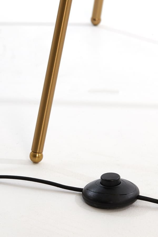 Vloerlamp Mayson - Glas Goud-helder+goud Light & Living Vloerlamp 1868685