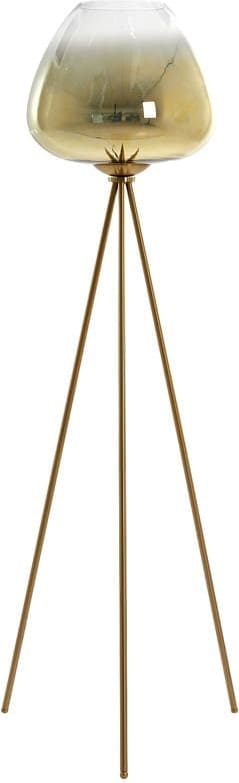 Vloerlamp Mayson - Glas Goud-helder+goud Light & Living Vloerlamp 1868685