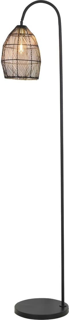 Vloerlamp Meya - Mat Zwart+goud Light & Living Vloerlamp 1859712