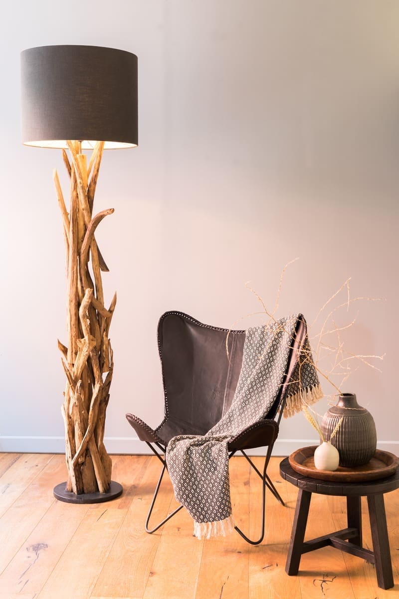 Vloerlamp Vidin - Hout Light & Living Vloerlamp 8204384