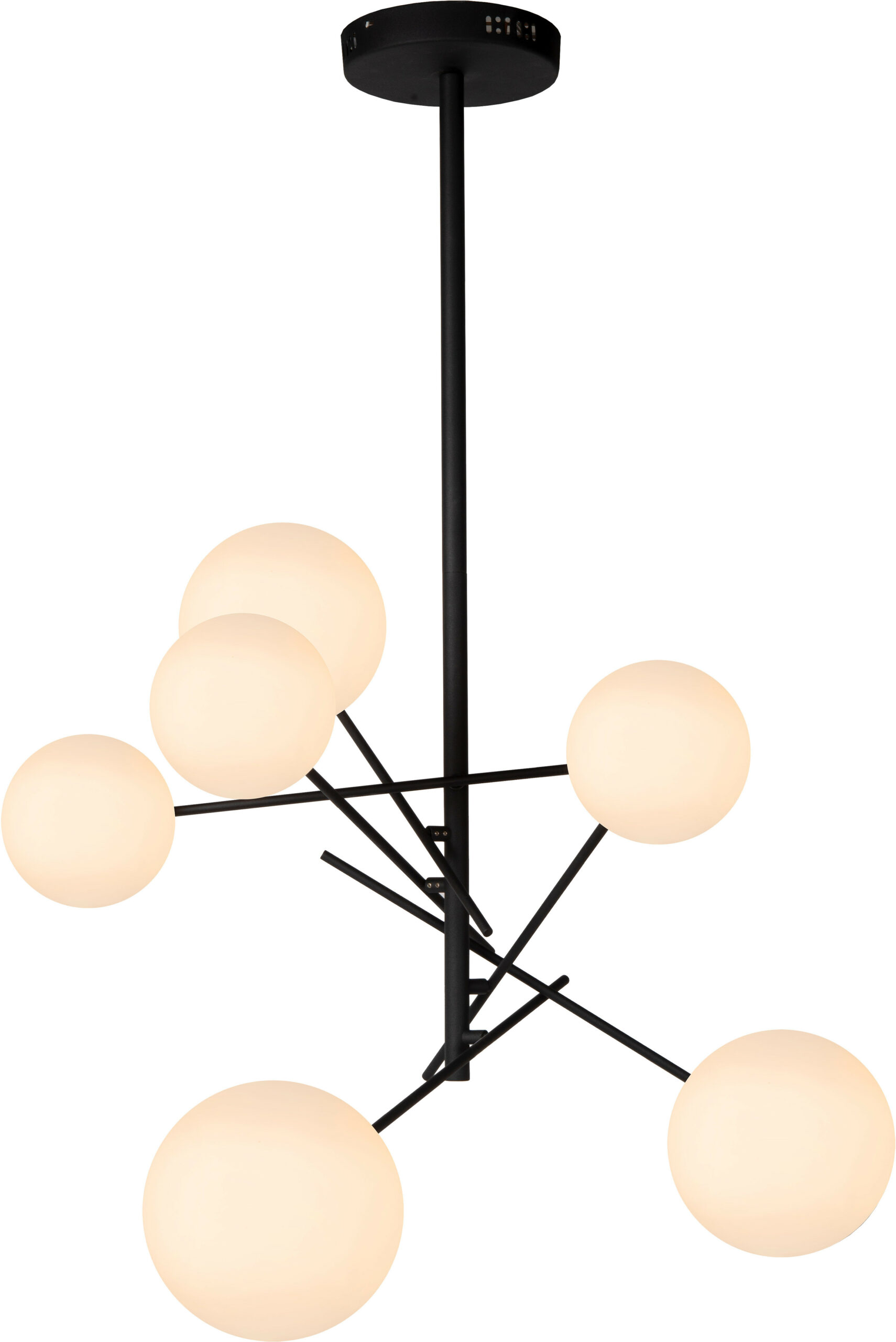 Alara - Hanglamp - Ø72 cm - Led - G4 - 6x2W 2700K - Zwart Lucide Hanglamp 46412/06/30