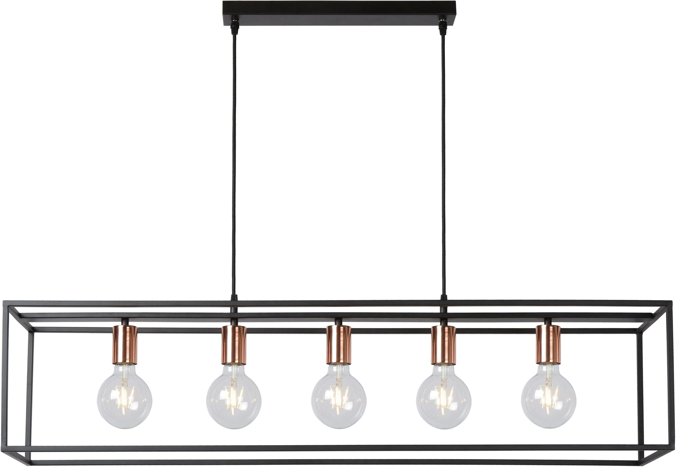 Arthur Hanglamp 5xe27 - Zwart Lucide Hanglamp 08424/05/30