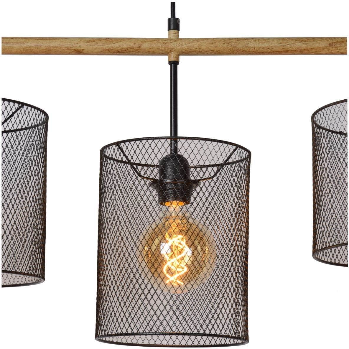 Baskett Hanglamp 4xe27 - Zwart Lucide Hanglamp 45459/04/30