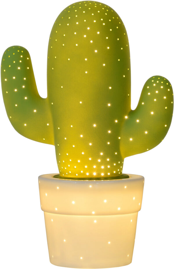 Cactus - Tafellamp - 1xe14 - Groen Lucide Tafellamp 13513/01/33