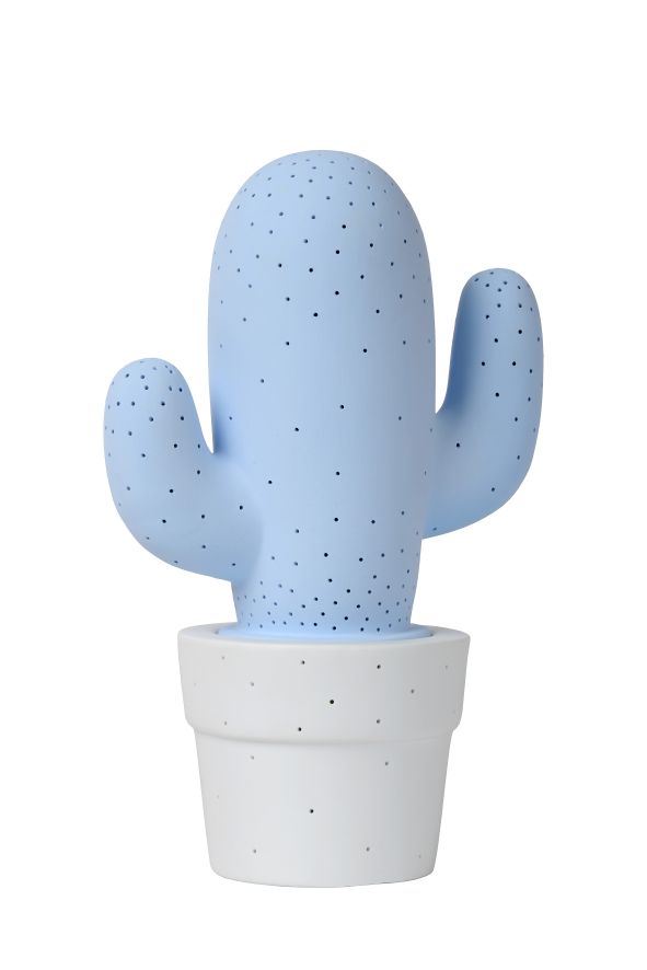 Cactus - Tafellamp - 1xe14 - Pastel Blauw Lucide Tafellamp 13513/01/68