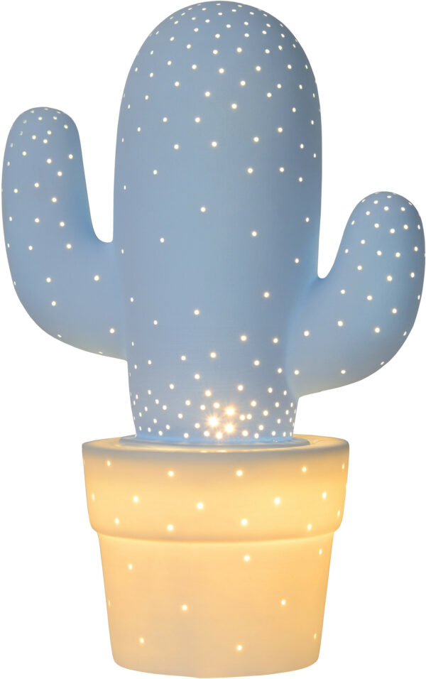 Cactus - Tafellamp - 1xe14 - Pastel Blauw Lucide Tafellamp 13513/01/68