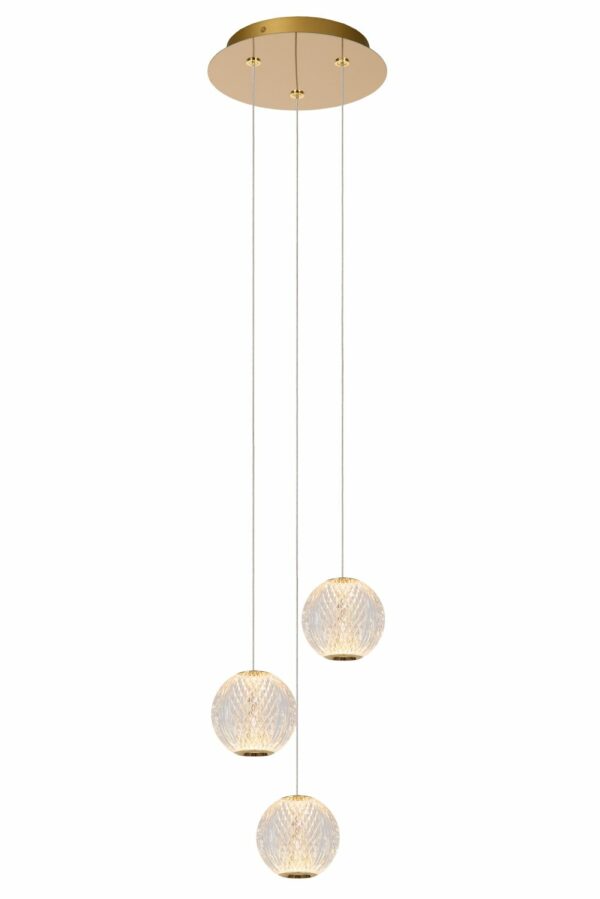Cintra - Hanglamp - Ø25 cm - Led - 1x12,6W 2700K - Transparant Lucide Hanglamp 13499/13/60