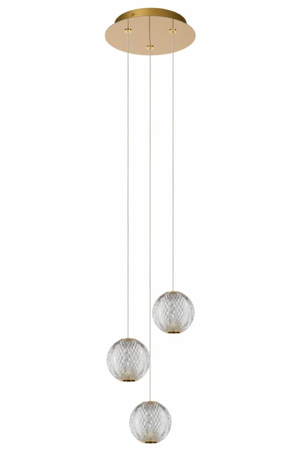 Cintra - Hanglamp - Ø25 cm - Led - 1x12,6W 2700K - Transparant Lucide Hanglamp 13499/13/60