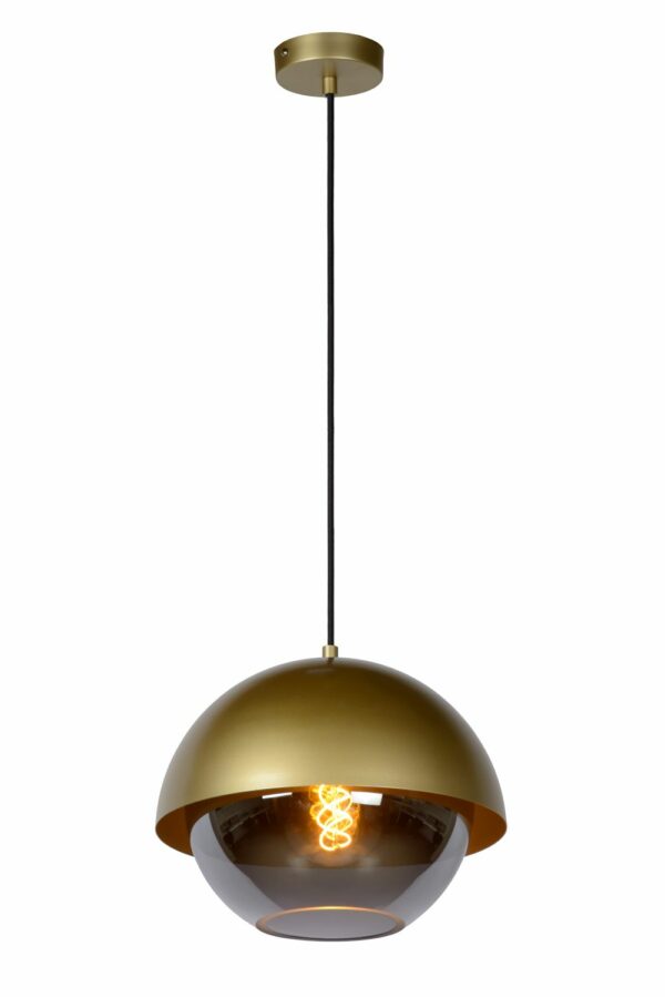Cooper - Hanglamp - Ø30 cm - 1xe27 - Mat Goud / Messing Lucide Hanglamp 10410/20/02