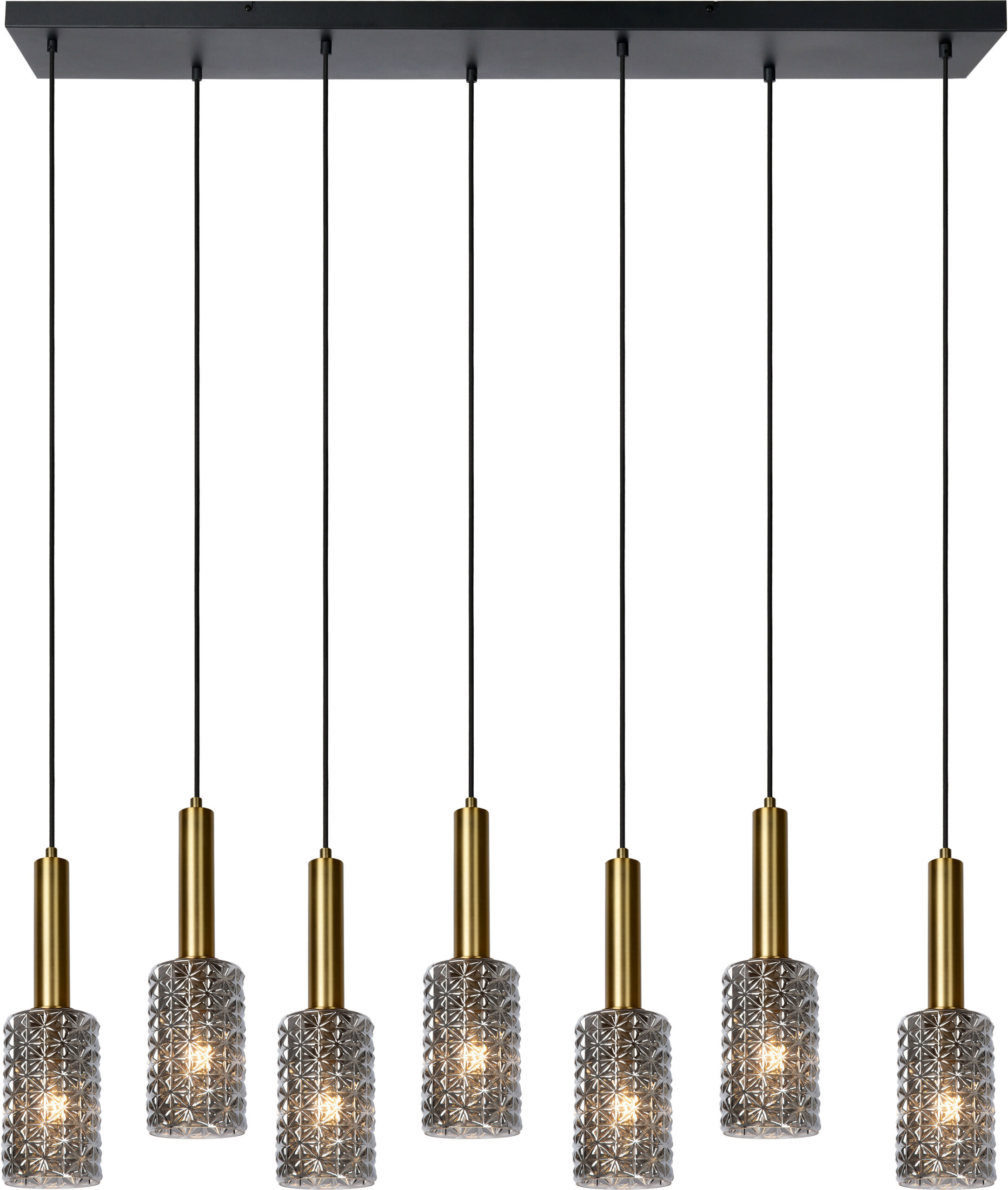 Coralie - Hanglamp - 7xe27 - Mat Goud / Messing Lucide Hanglamp 45498/07/02