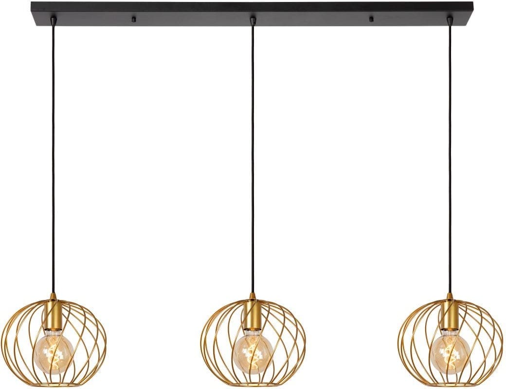 Danza Hanglamp 3xe27 - Mat Goud / Messing Lucide Hanglamp 21428/03/02