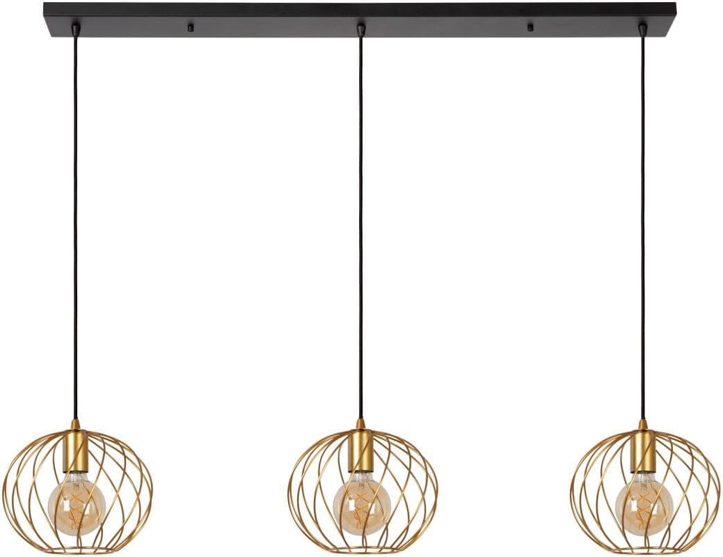 Danza Hanglamp 3xe27 - Mat Goud / Messing Lucide Hanglamp 21428/03/02