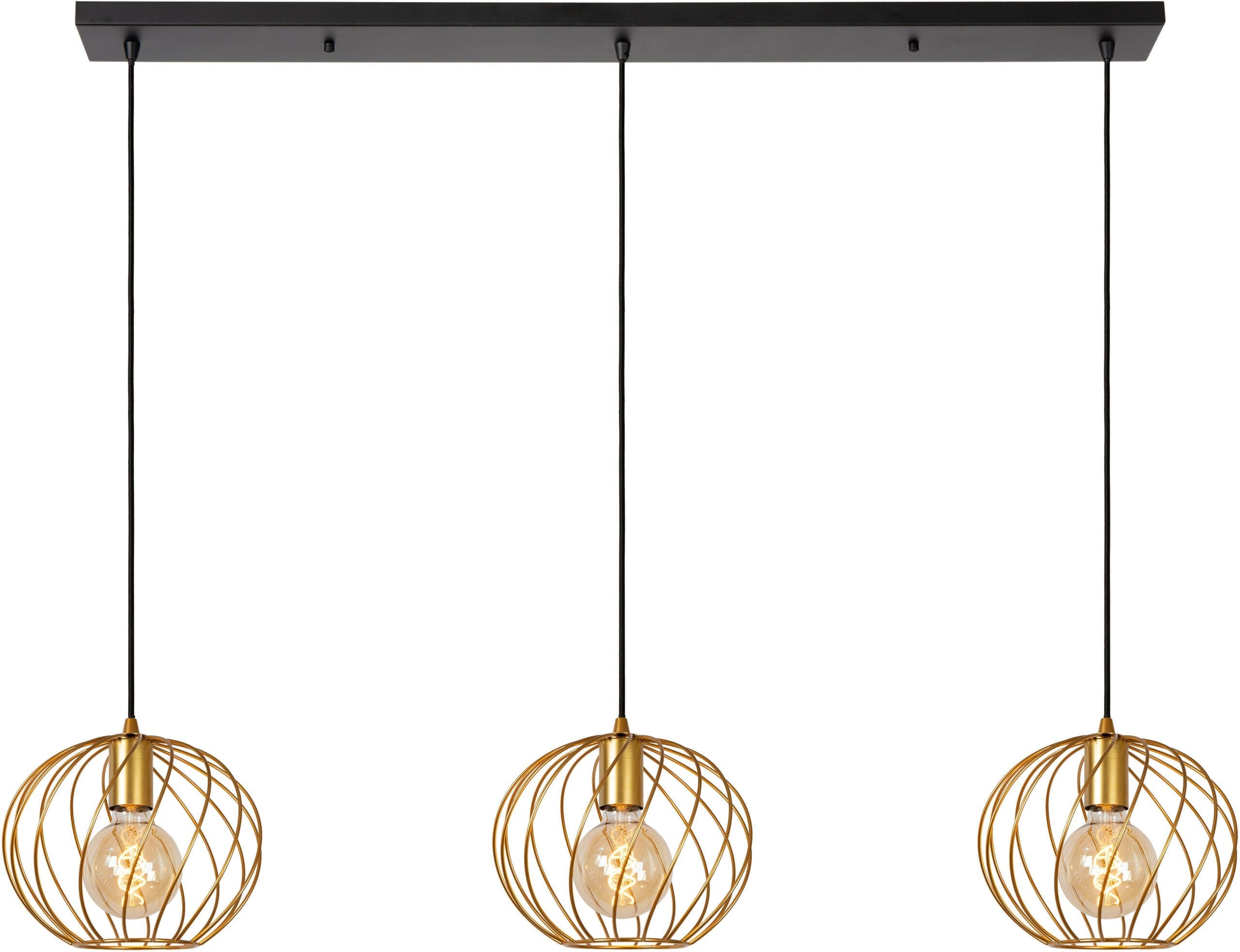 Danza Hanglamp 3xe27 - Mat Goud / Messing Lucide Hanglamp 21428/03/02