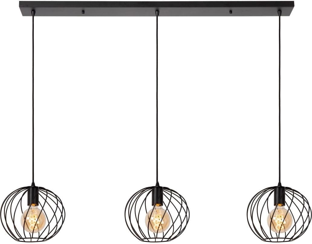 Danza Hanglamp 3xe27 - Zwart Lucide Hanglamp 21428/03/30